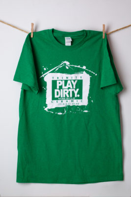 Antique Irish Green White Logo Play Dirty T-Shirt