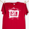 Antique Cherry Red with White Logo Play Dirty T-Shirt