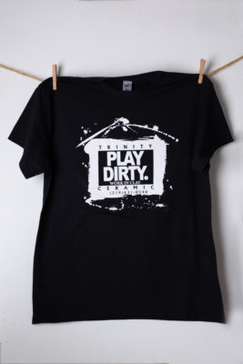 Black with White Logo Play Dirty T-Shirt