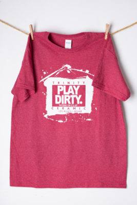 Heather Cardinal White Logo Play Dirty T-Shirt