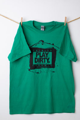 Kelly Green Black Logo Play Dirty T-Shirt