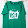 Kelly Green White Logo Play Dirty T-Shirt