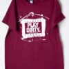 Maroon White Logo Play Dirty T-Shirt